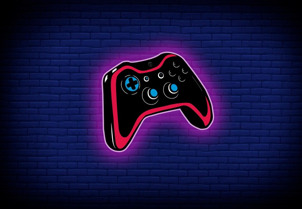 gamer portrait neon